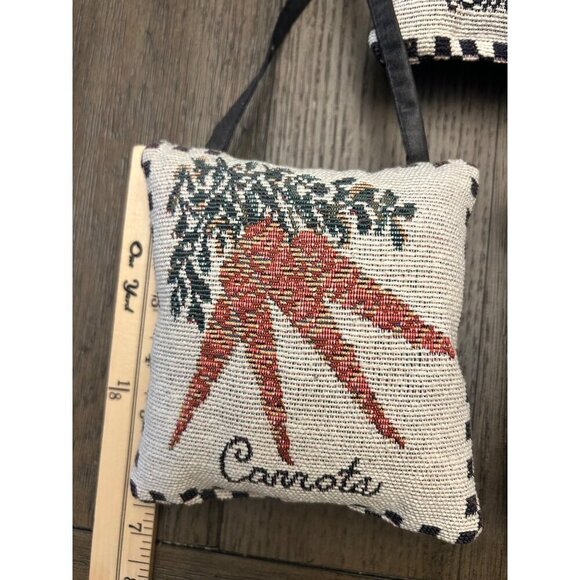 Vintage-Style Vegetable-Themed Decorative Pillow Trio - Picture 3 of 4